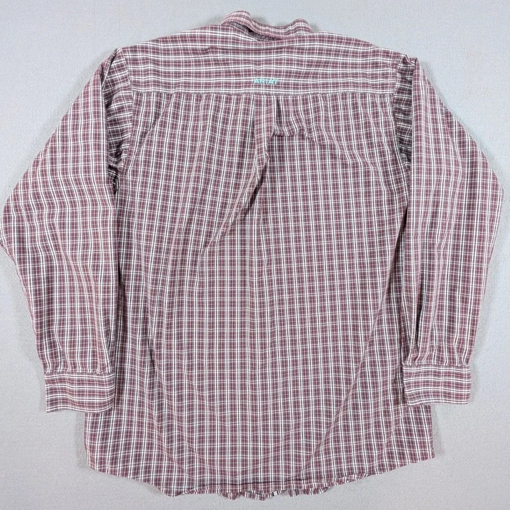 Ariat Pro Series Button Down Shirt Mens Medium Plaid Long Sleeve